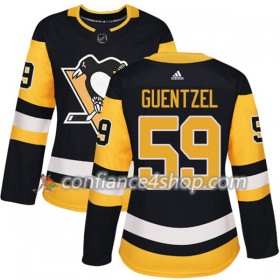 Adidas Maillot de Hockey Pittsburgh Penguins Jake Guentzel 59 2017-2018 Noir Authentic - Femme
